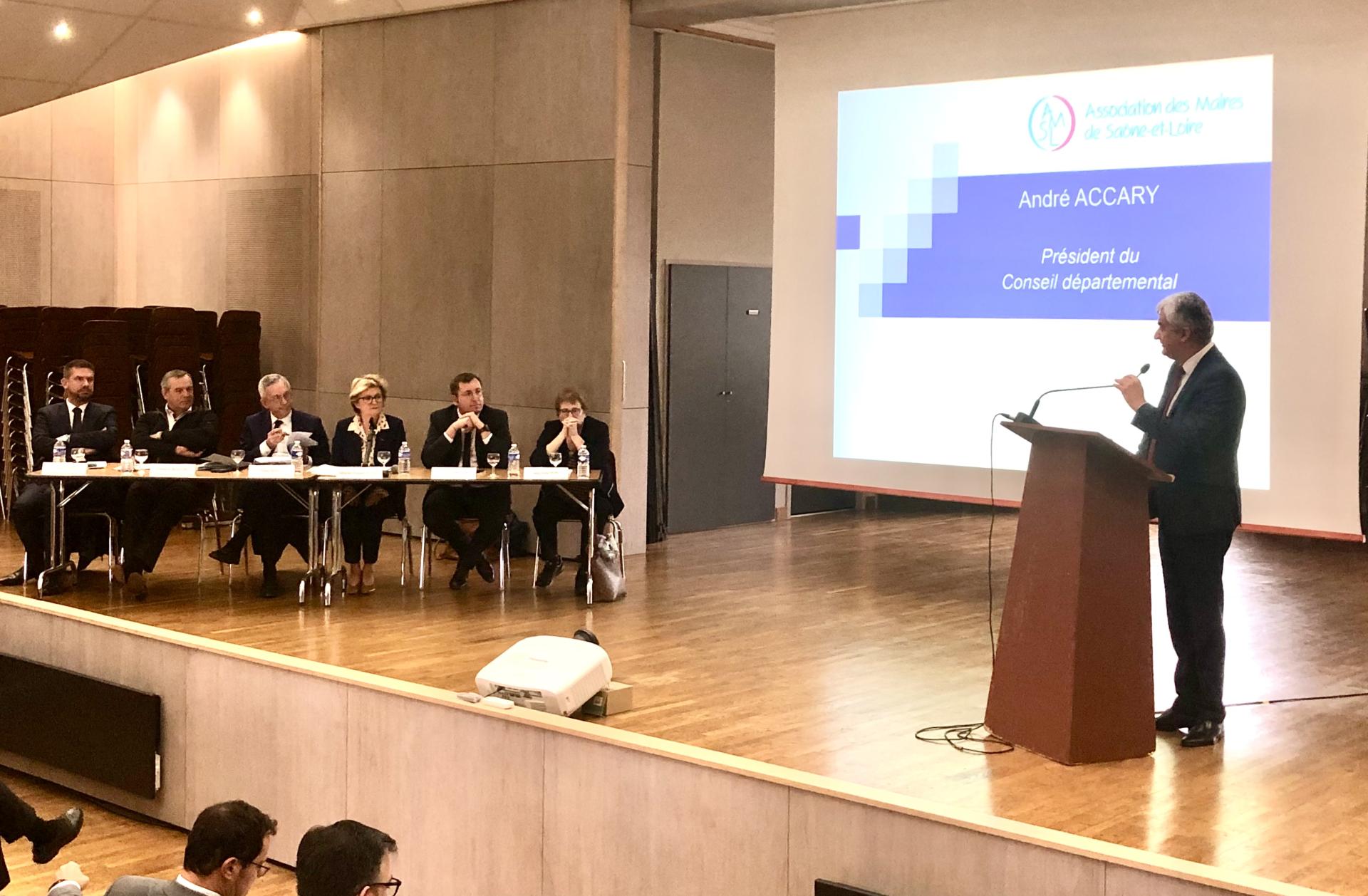 L'intervention de Monsieur André ACCARY Président du Conseil Départemental